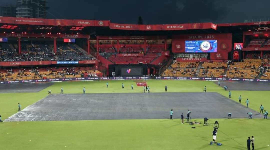 RCB vs KKR game got abandoned at Chinnaswamy 